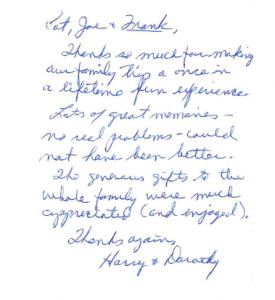 "Thank you"